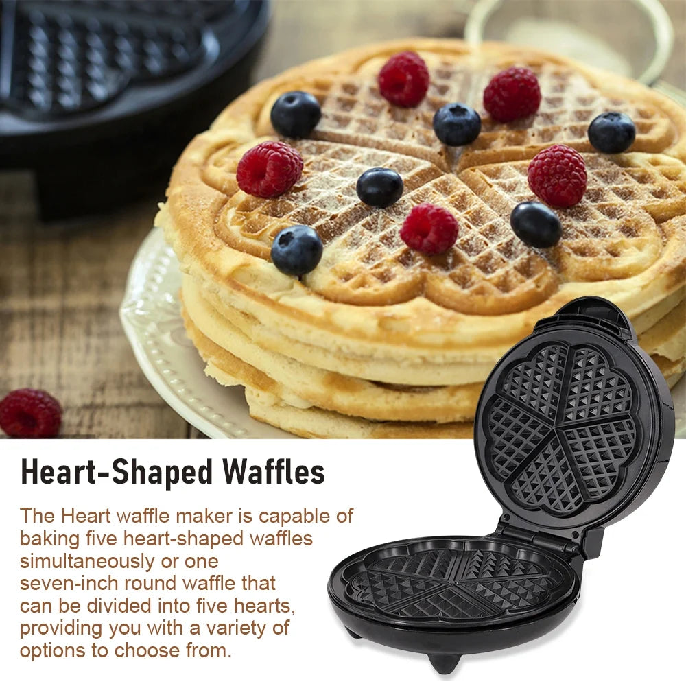 Heart-shaped Waffle Maker 1000w A82220