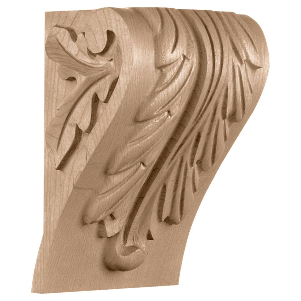 Small Block Acanthus Leaf Corbel, Red Oak N264473