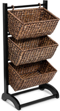 3-Tier Abaca Storage Organizer Shelf with 3 Baskets I8888