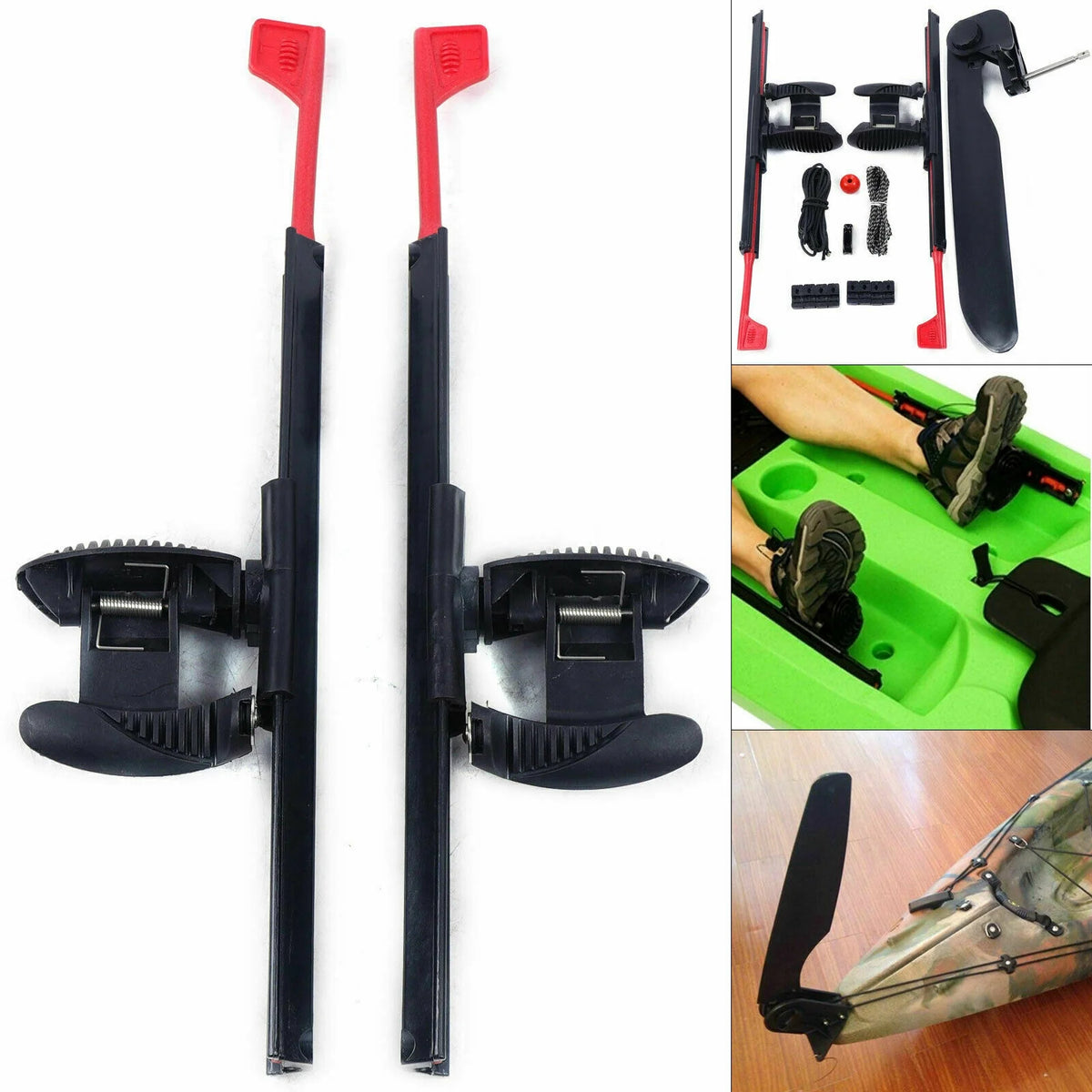 Kayak Foot Braces Pedals with Tail Rudder V140196