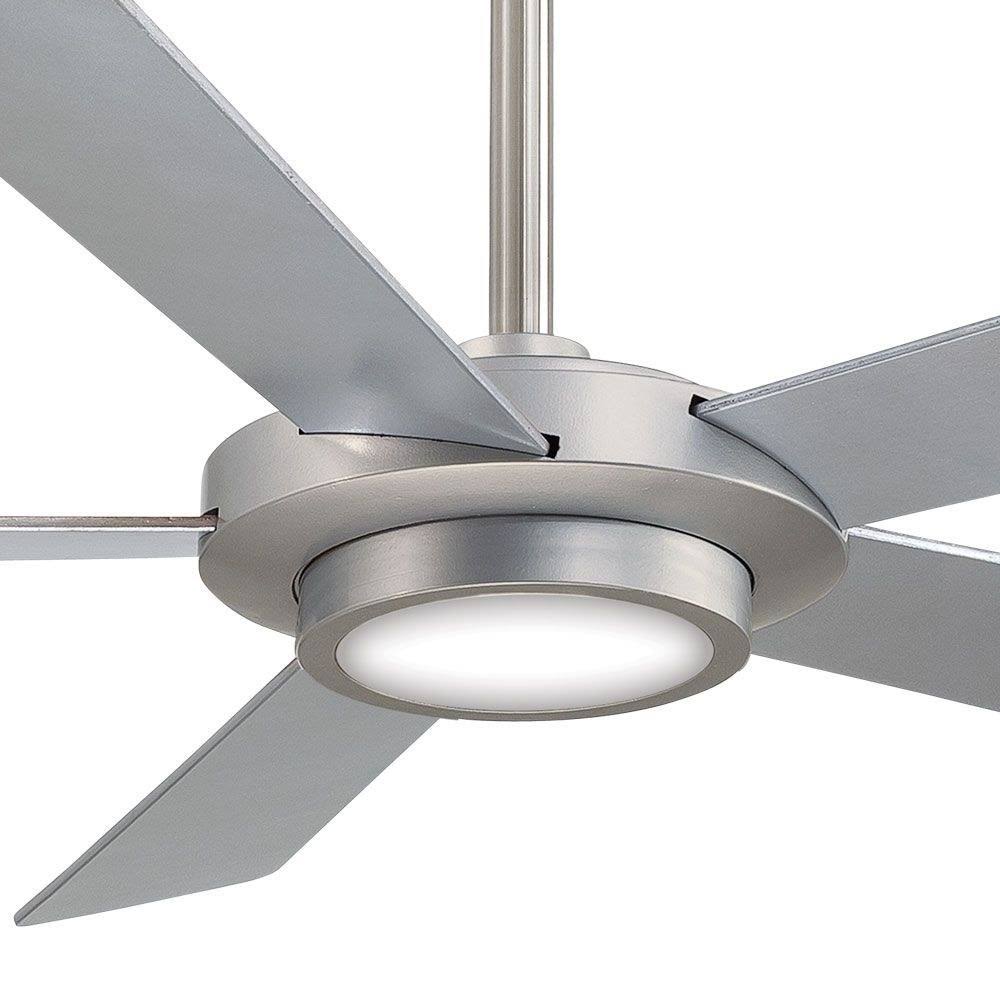 Brushed Nickel Ceiling Fan with Light S19385