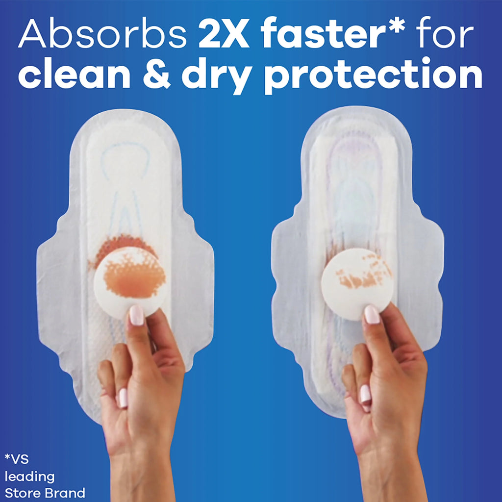 Ultra Thin Daytime Pads with Wings, Size 1, Regular, Unscented, 46 Ct R3518