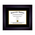 Single Diploma Frame with Double Matting for 17x22 x 14x22 Tall Diploma with Black 2x22 Frame W5824