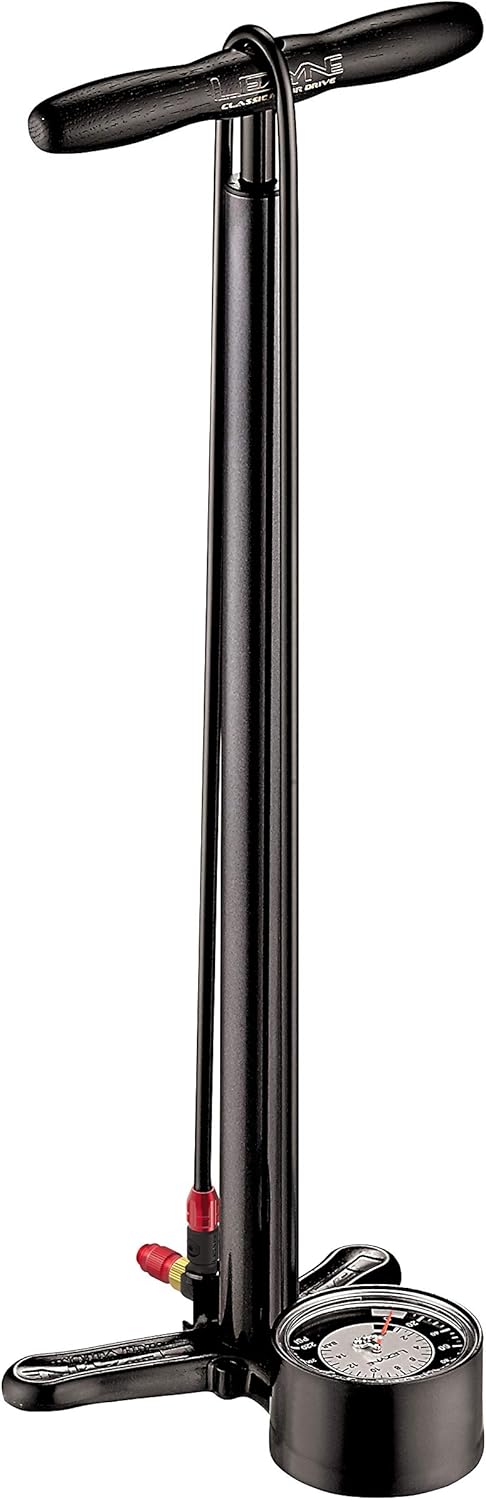Classic Floor Drive Bicycle Tire Pump, 220psi, 3.5" Gauge, Presta & Schrader Valve, Pack of 2 X716