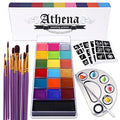 20 Colors Face Body Paint Oil Makeup Set with Mixing Palette and Brushes C1786