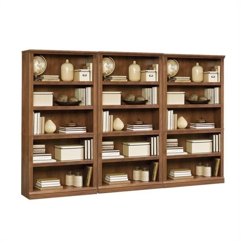 5 Shelf Wall Bookcase in Oiled Oak K4367