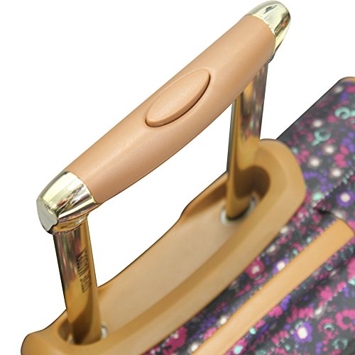 15 Inch Carry On Suitcase Lightweight Spinner Luggage Peek-A-Boo Black A5743