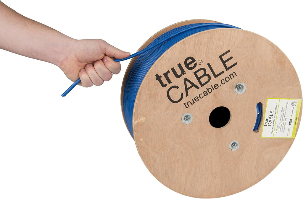 1000ft Black 23AWG 4 Pair Solid Bare Copper Bulk Ethernet Cable X12793