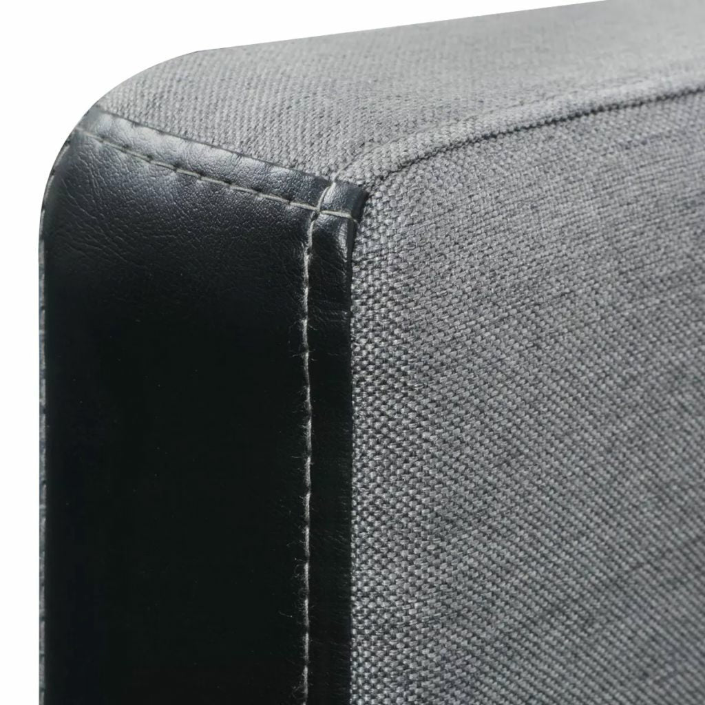 L-shaped Sofa Bed Fabric Black and Gray H333
