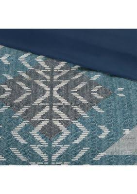 3 Piece Duvet Cover Mini Set Blue Full/Queen L55682