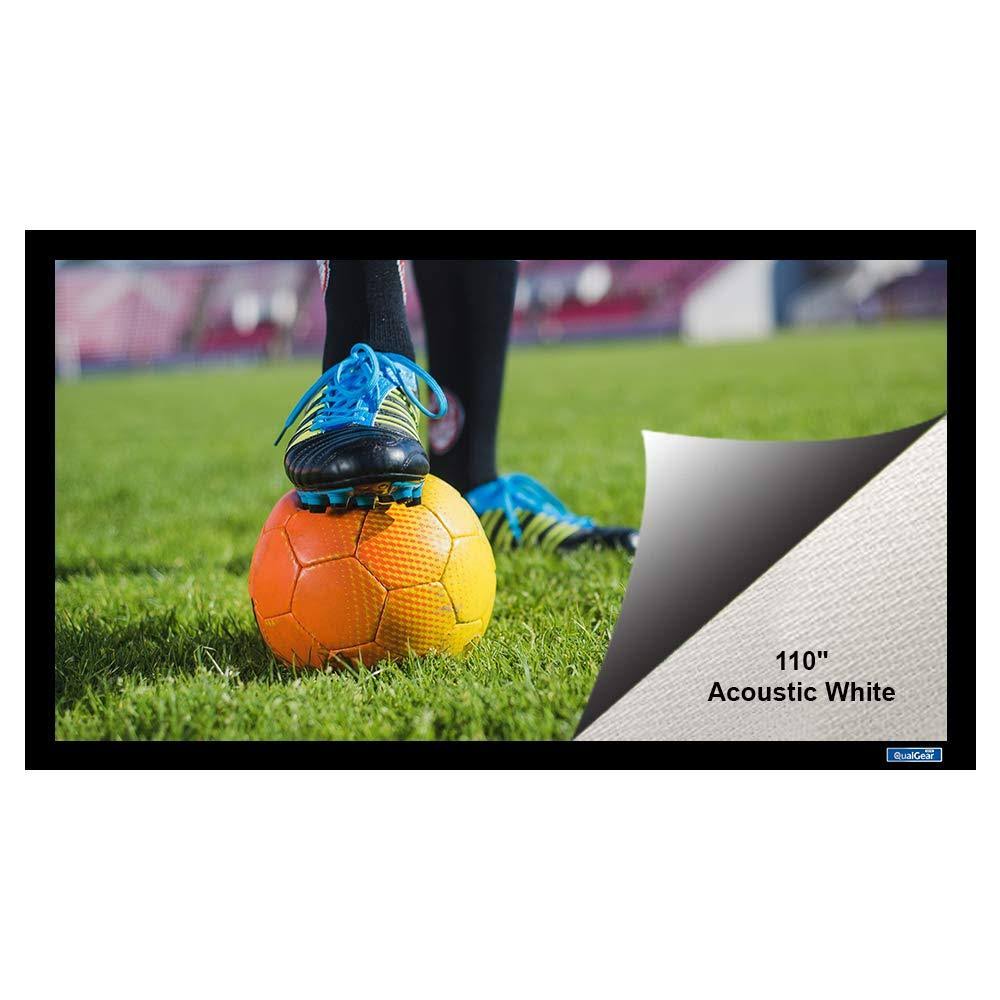 110-inch Fixed Frame Projector Screen 16:9 4K HD 1.0 Gain Acoustic White L347578