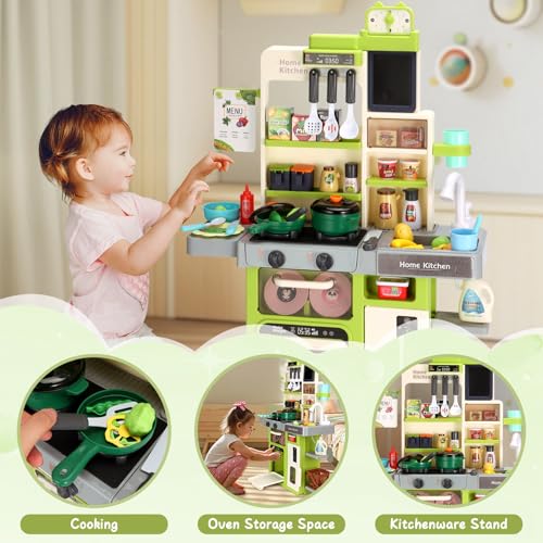 Green Kids Kitchen Playset with Sound and Light O77155