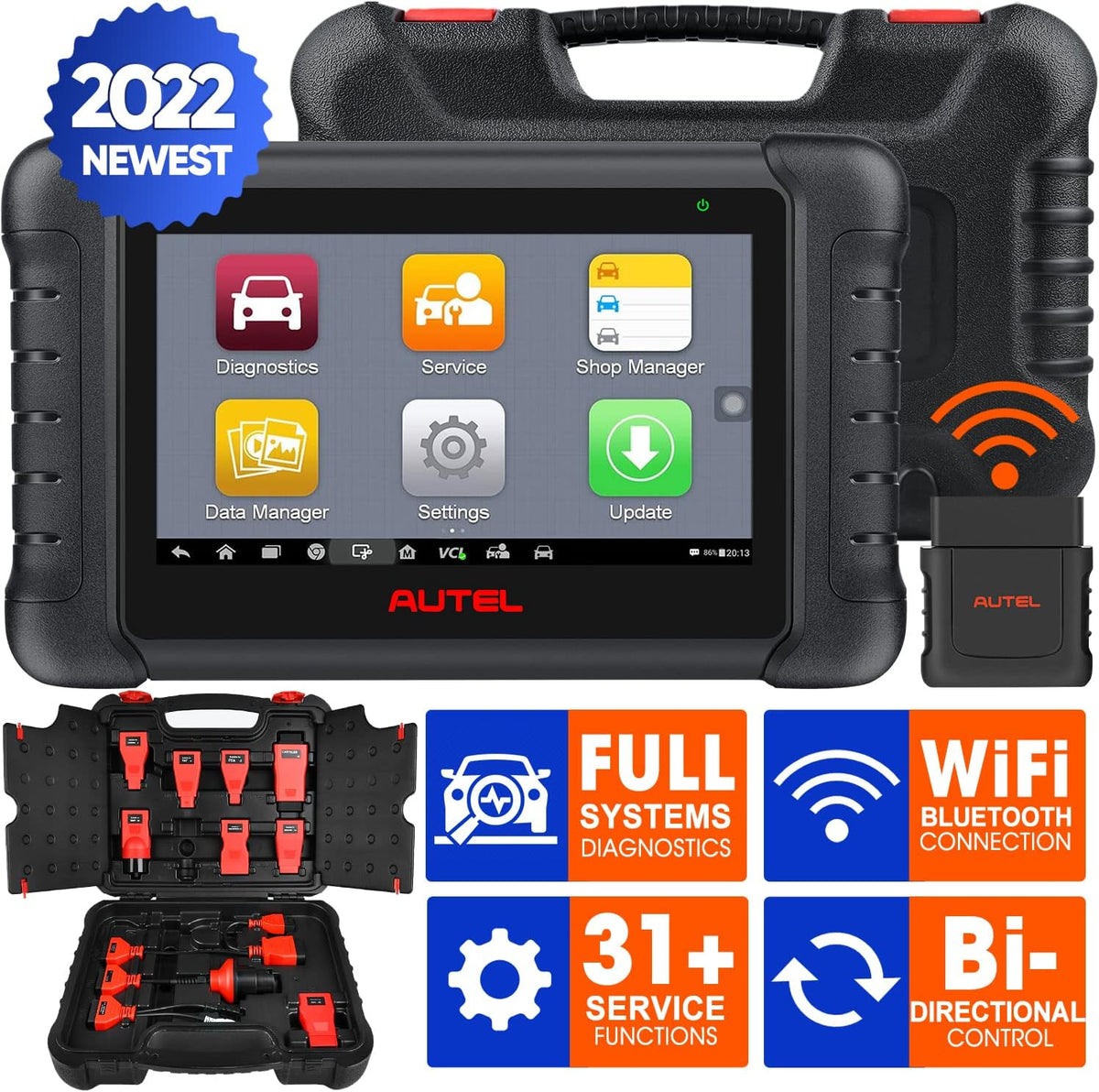 2022 Newest Car Diagnostic Scan Tool with Advanced Bi-Directional Control, All Systems Diagnosis, 30+ Service S196