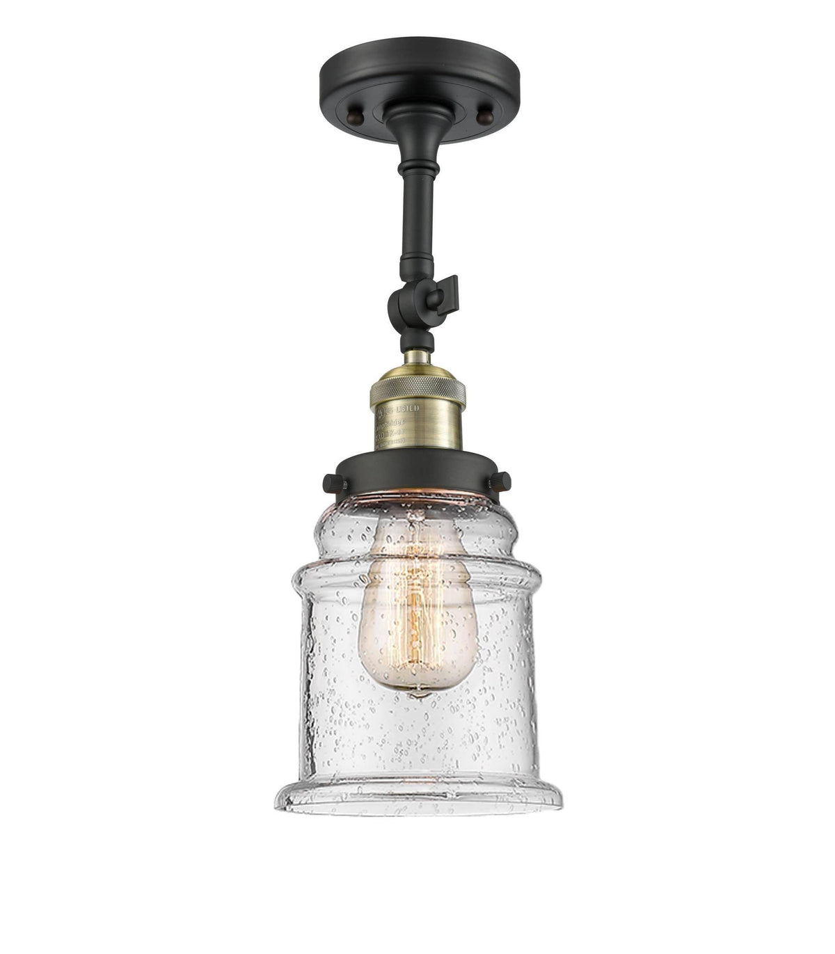 Antique Brass LED Semi Flush Mount I14149