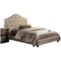 Beige King Platform Bed D180449