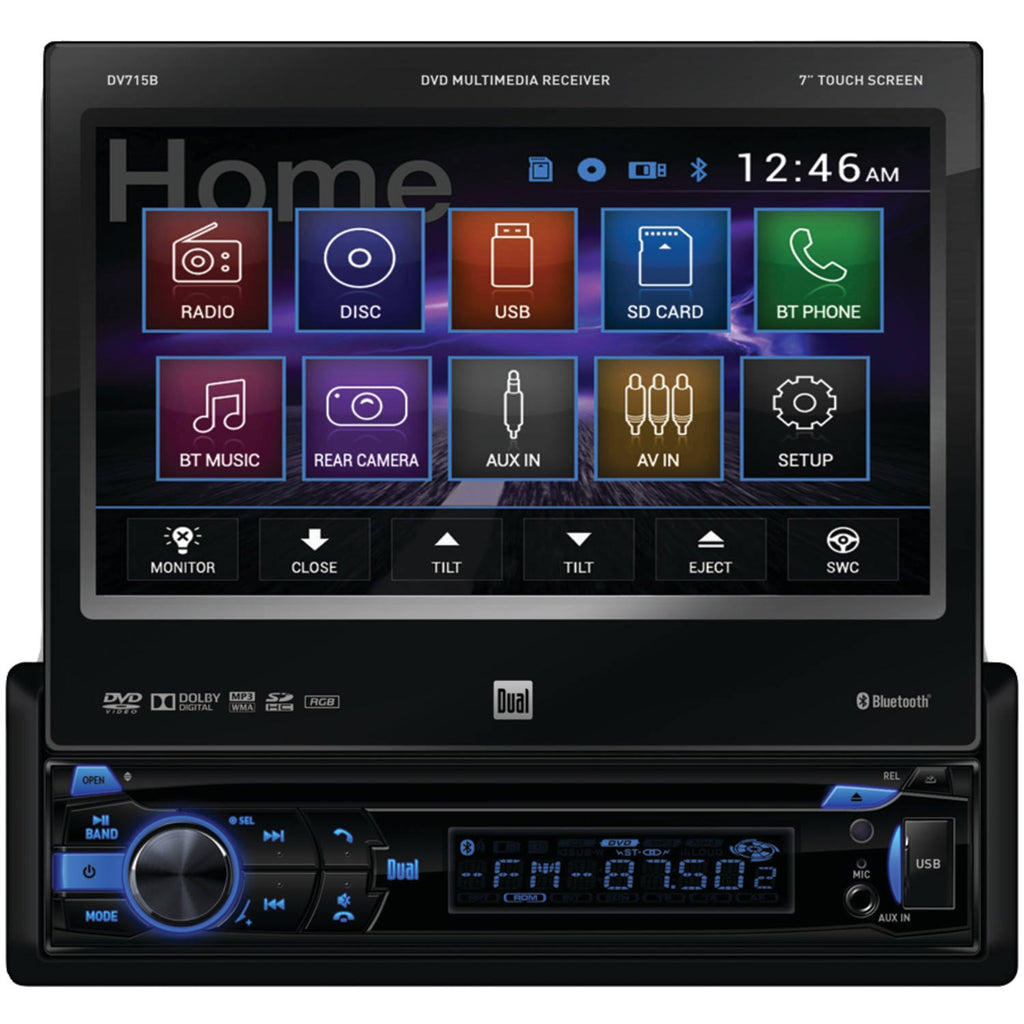 7x22 Single-DIN In-Dash DVD Receiver with Motorized Touchscreen Z255