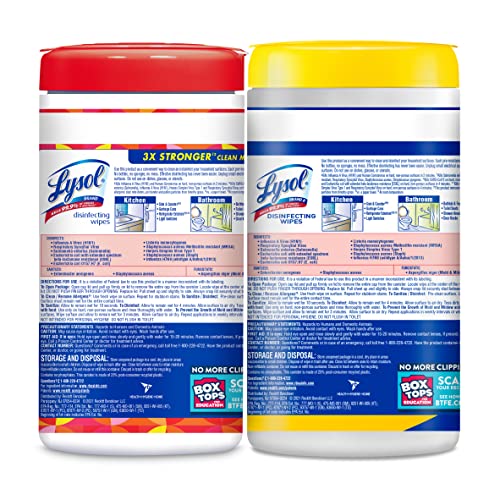 Lysol Disinfectant Wipes, Lemon and Lime Blossom, 80 Count (Pack of 3) Q75789
