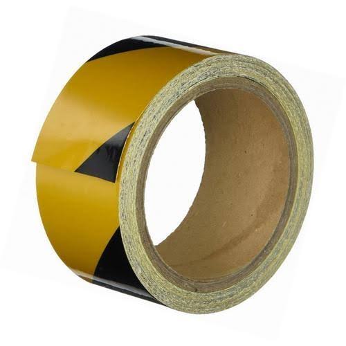 Reflective Hazard Black / Yellow Tape, 20 in x 33 ft Q79224