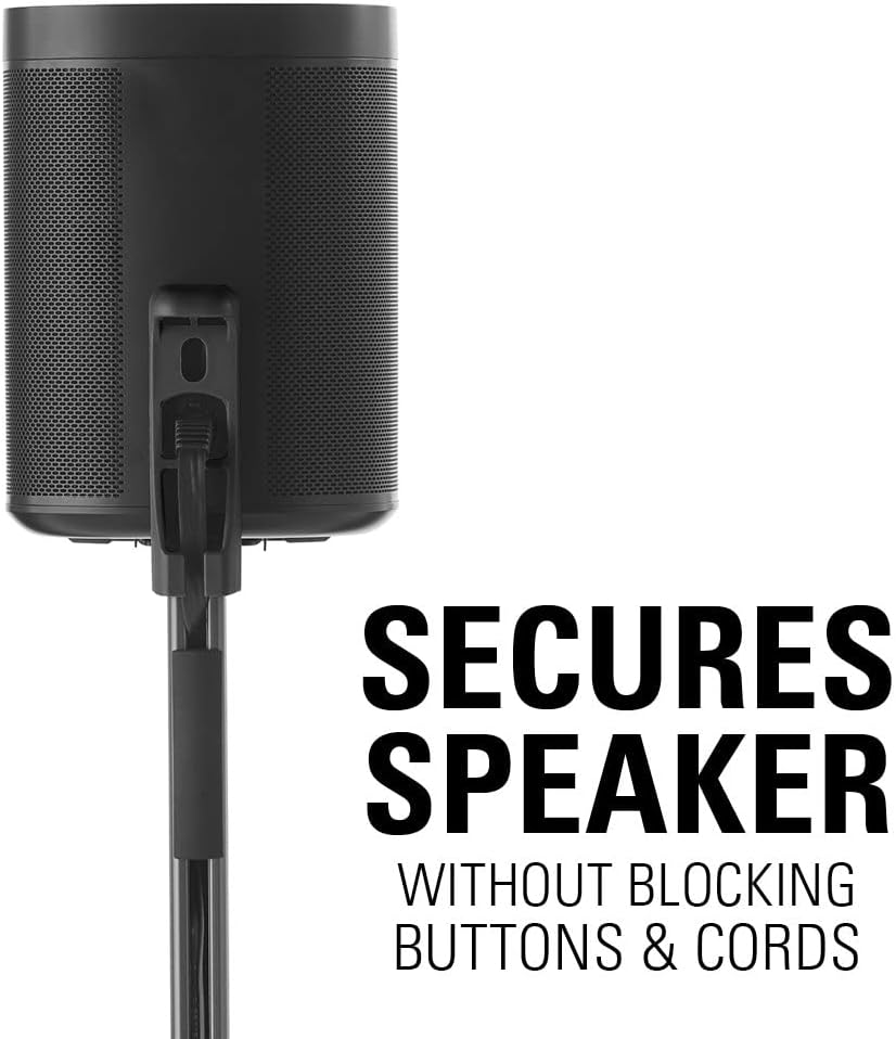 Black Adjustable Height Speaker Stands Q2576
