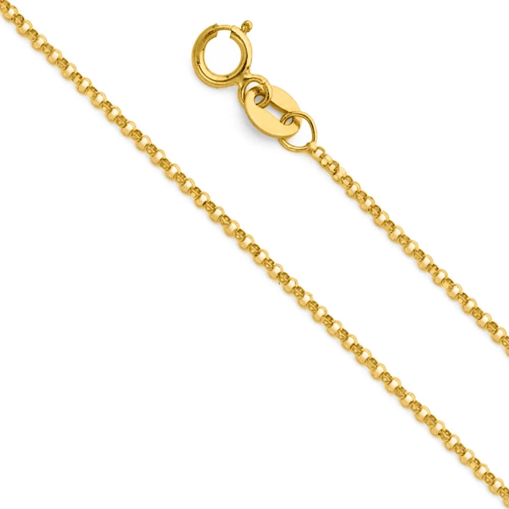 14K Yellow Gold Diamond-Cut Initial Pendant Necklace with 22" Chain L989582
