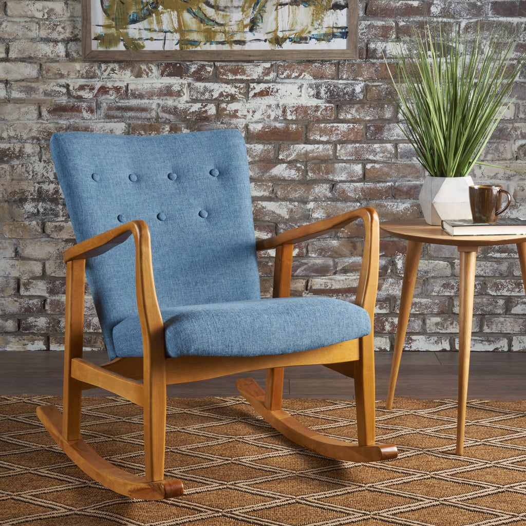 Grey Fabric Rocking Chair W141