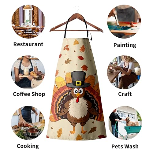 Snowman Cardinal Birds Christmas Kitchen Apron with Adjustable Strap and Two Pockets M397223