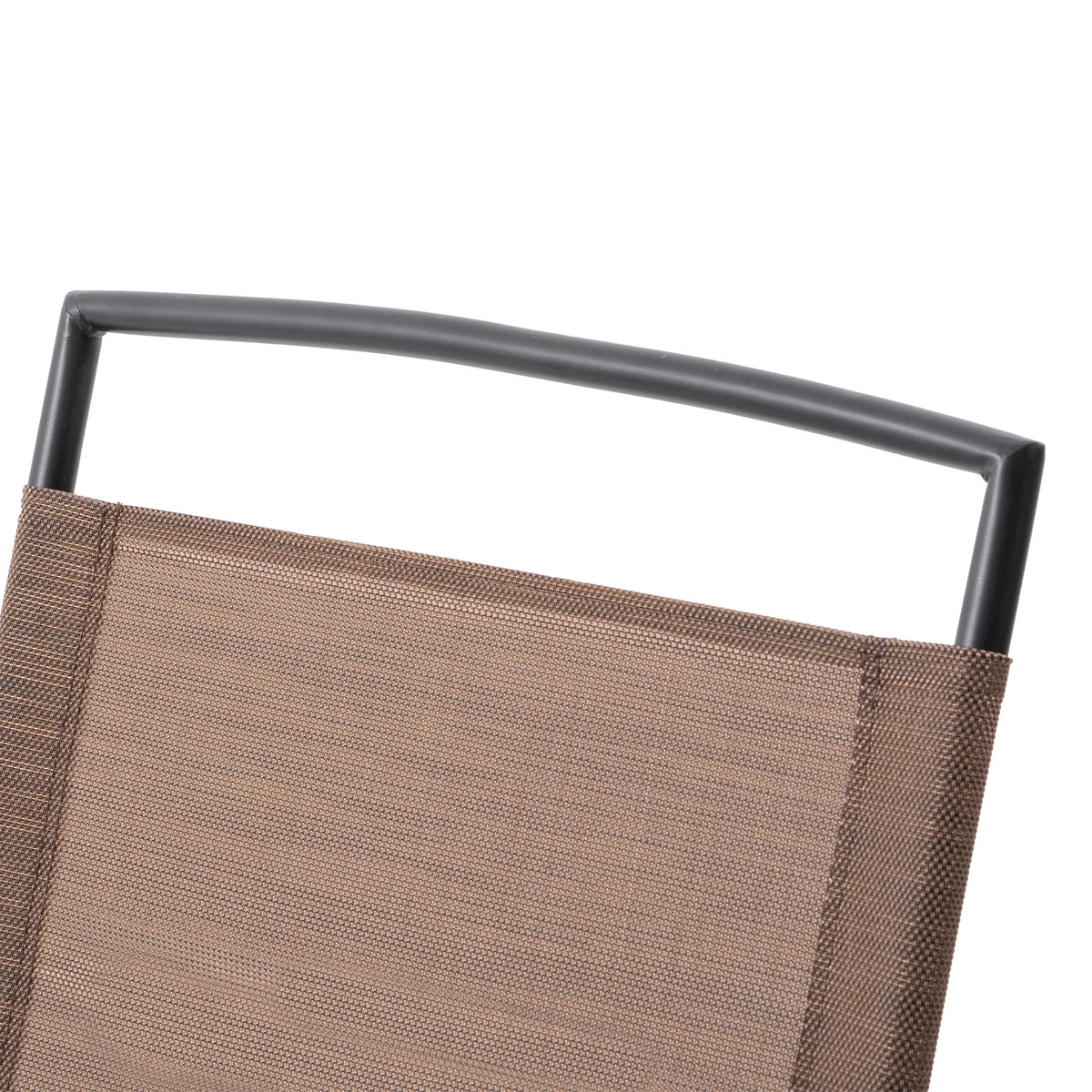 Metal Patio Bistro Table and Folding Chairs Set of 3 Brown F7646