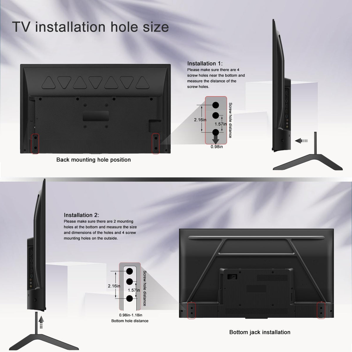 TV Stand with Mounting Legs V91369