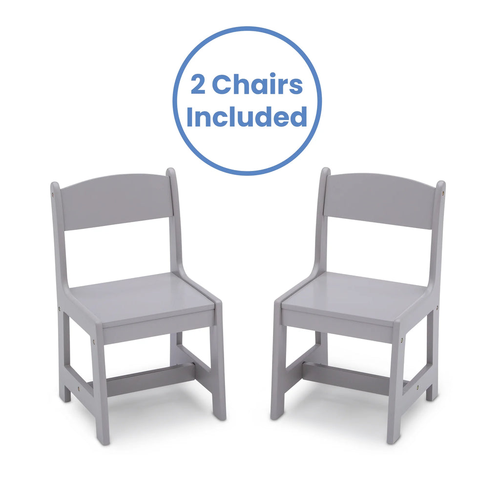 Wood Kids Table and Chair Set (2 Chairs Included) C10948