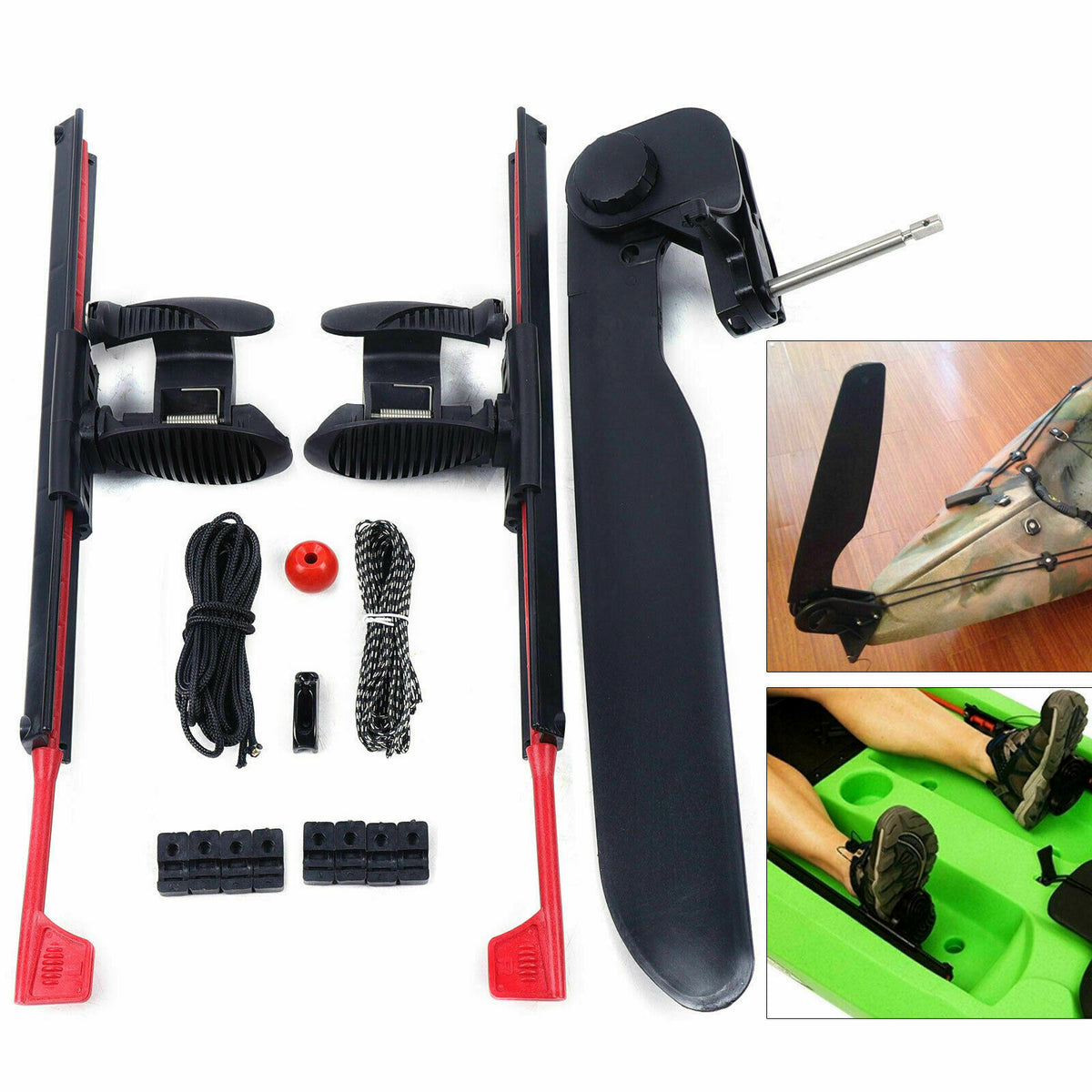 Kayak Foot Braces Pedals with Tail Rudder V140196