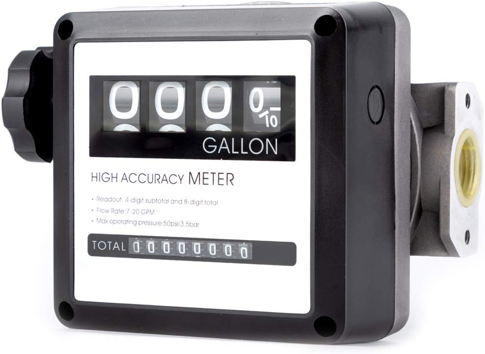 Aluminum Mechanical Fuel Flow Meter 7-20 GPM N923