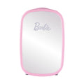 Pink 7L Mini Fridge with Glass Mirror Door N974