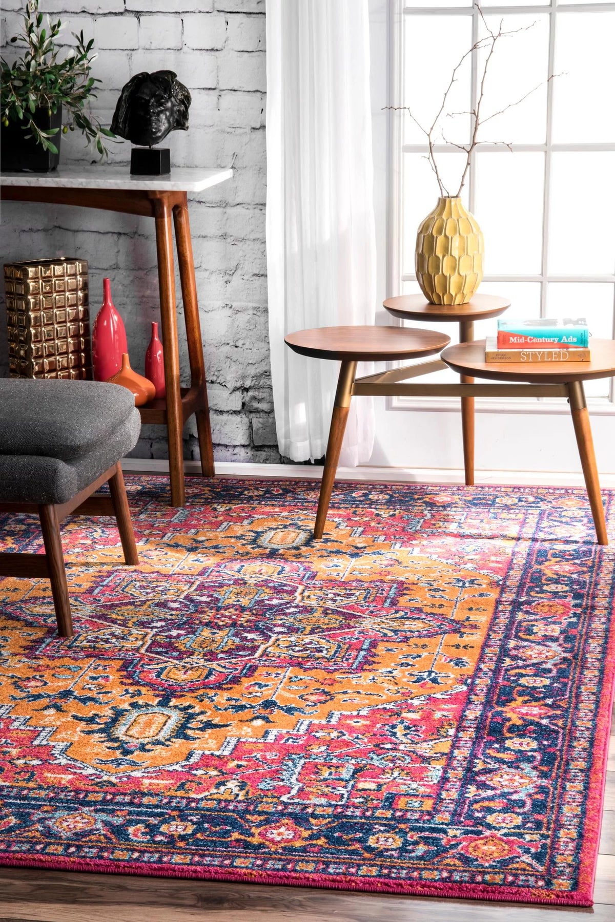 Orange Persian Accent Rug 3' x 5' F578