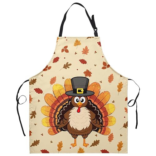 Snowman Cardinal Birds Christmas Kitchen Apron with Adjustable Strap and Two Pockets M397223
