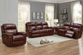 Brown Leather Recliner Loveseat T36581