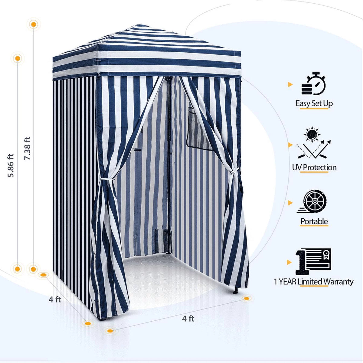 4 ft x 4 ft Pop-up Changing Room Canopy T5682