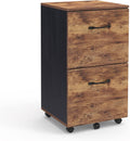2 Drawer Wood Filing Cabinet with Rolling C363871