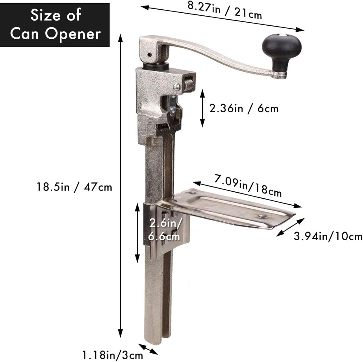 Commercial Manual Table Can Opener with Plated Steel Base N759