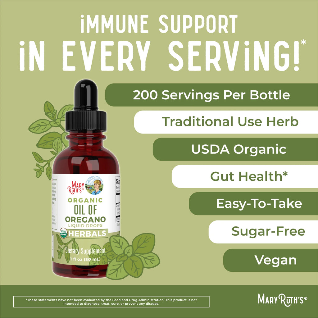 USDA Organic Oil of Oregano Liquid Drops, 1 fl oz / 30ml J3909