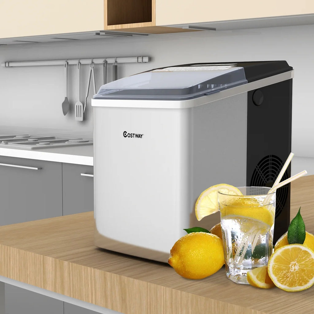 Stainless Steel Countertop Ice Maker with Scoop M472