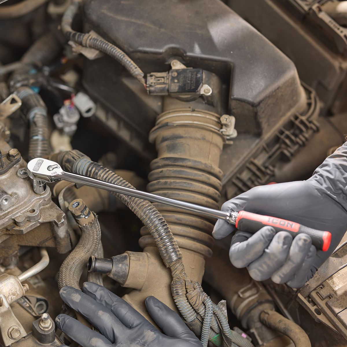 1/4 in. Drive 12-1/2 in. Extra-Long Ratchet with Comfort Grip Y59271