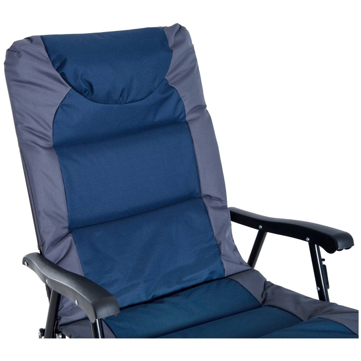 Blue Folding Padded Outdoor Camping Rocking Chair Set X295570