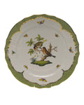 Herend Rothschild Bird Green Border Service Plate Motif 10 H9828
