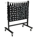 Neoprene-Vinyl Dumbbell Storage Rack with Casters J8815