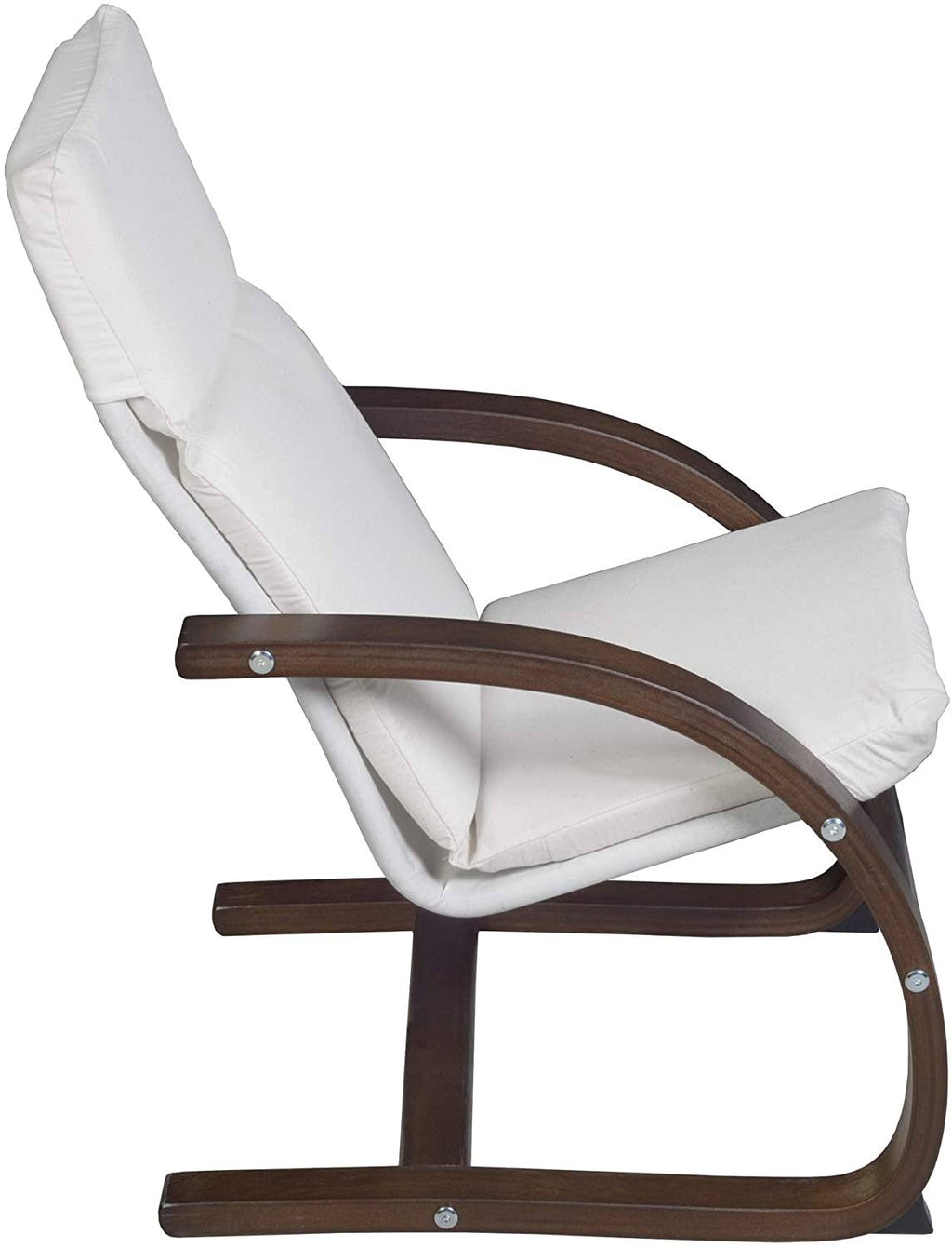 Children's Reclining Chair Mocha Walnut/Beige Blue Wood L6772