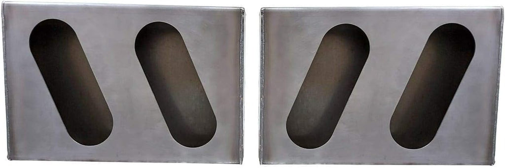 Quadruple Oval Slanted Steel Light Box, 6 Oval Lights, 1 Pair E450
