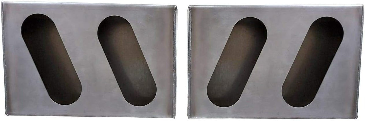 Quadruple Oval Slanted Steel Light Box, 6 Oval Lights, 1 Pair E450