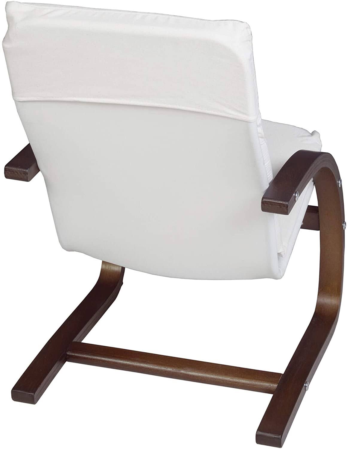 Children's Reclining Chair Mocha Walnut/Beige Blue Wood L6772