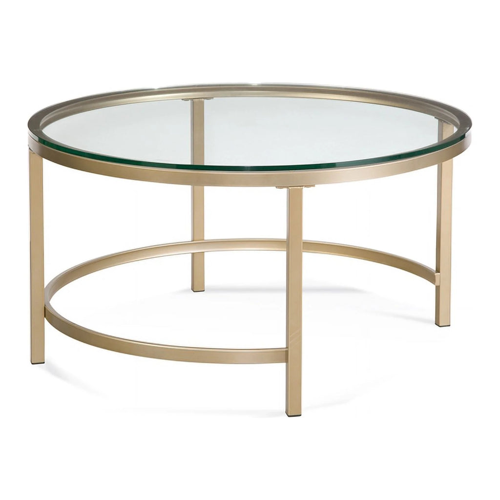 Round Nesting Cocktail Table with Glass Top K33646