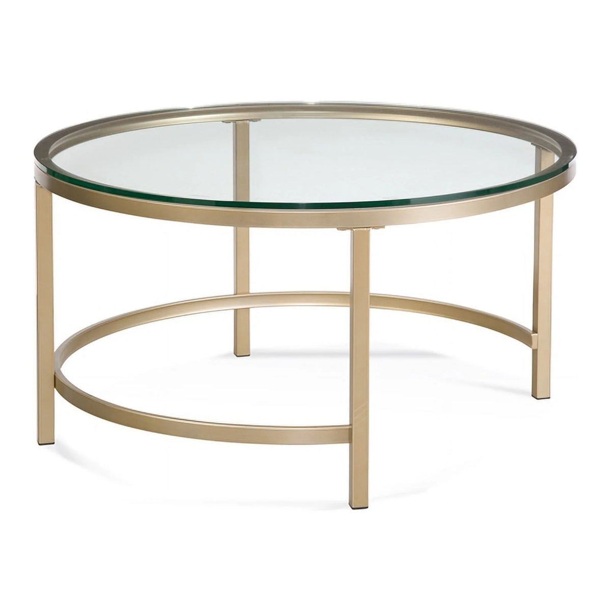 Round Nesting Cocktail Table with Glass Top K33646